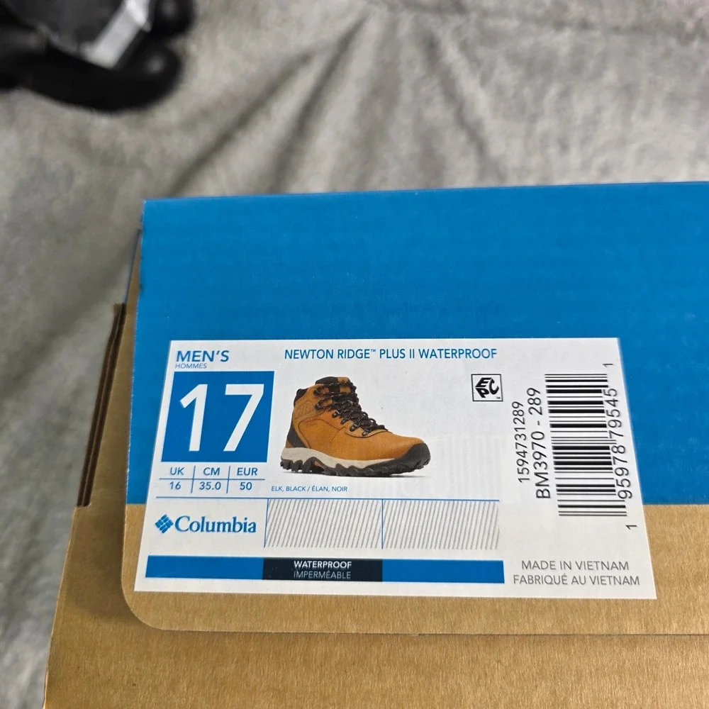 Columbia Newton Ridge Plus II Waterproof Boots‎ Hiking Mens 17 New